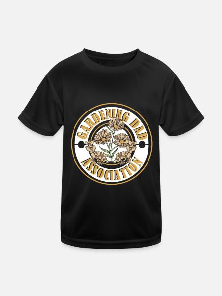 Hobbygärtner Garten Vater Gärtnerischer Vater - Kinder Funktions-T-Shirt - Schwarz - Vorne