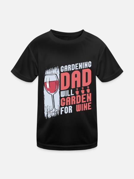 Hobbygärtner Garten Gärtnerischer Vater - Kinder Funktions-T-Shirt - Schwarz - Vorne
