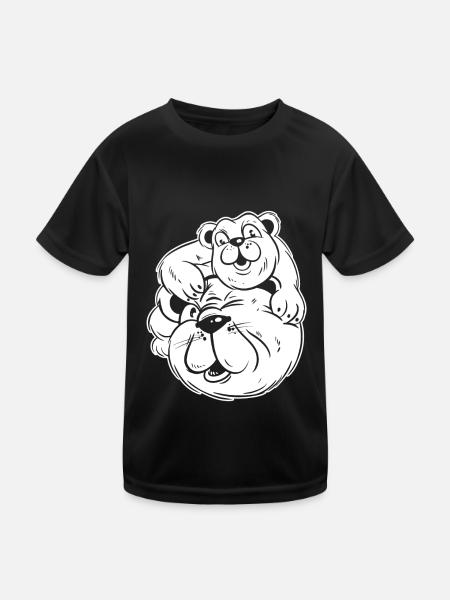 Vatertag Papa Tragen - Kinder Funktions-T-Shirt - Schwarz - Vorne