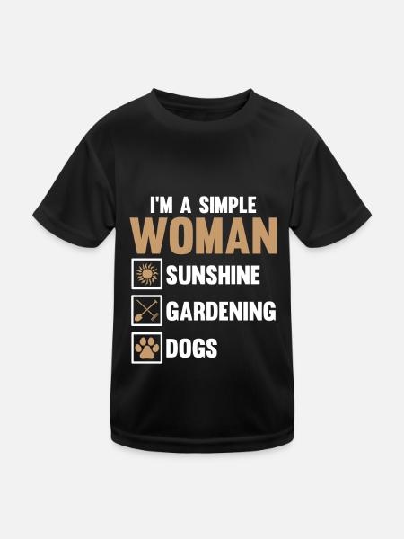 Hobby Gardener Garden Sunshine Garden Dog - T-shirt sport Enfant - noir - Devant
