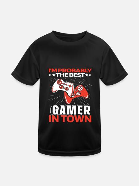 Gamer Gaming Best - Kids Functional T-Shirt - black - Front