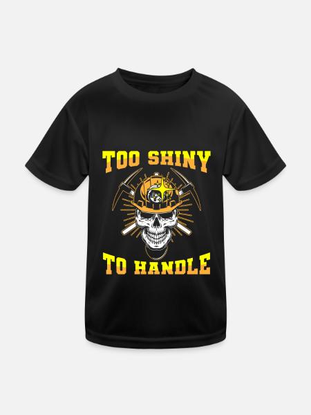 Engineer Skull Mining Engineer - Kids Functional T-Shirt - black - Front