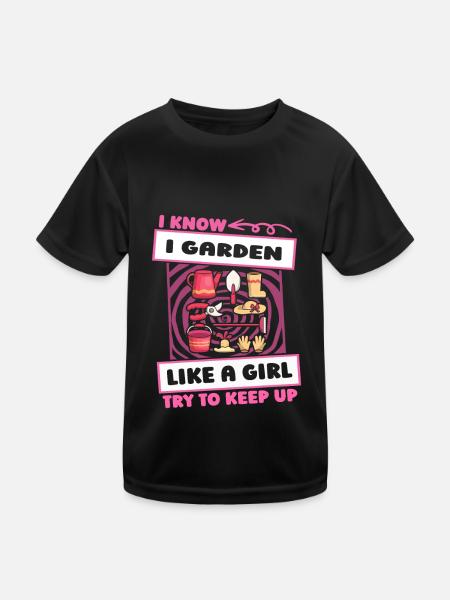 Hobby Gardener Garden Funny - Kids Functional T-Shirt - black - Front