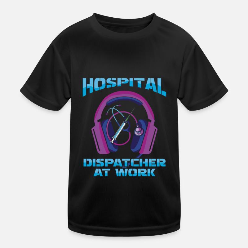 Notruf Leitstelle Einsatzzentrale Headset Kinder Funktions-T-Shirt