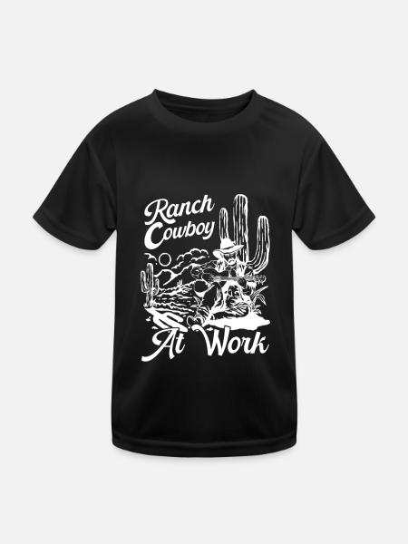 Rodeo Cowboy Working Ranch Cowboy - T-shirt sport Enfant - noir - Devant