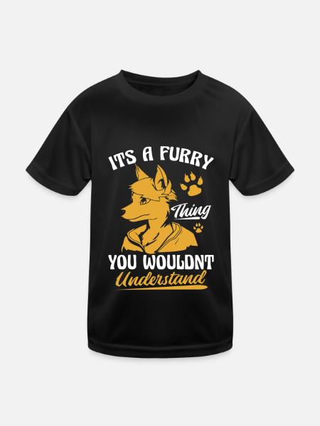 Furry Fandom Fursuits Funny - Kids Functional T-Shirt - black - Front