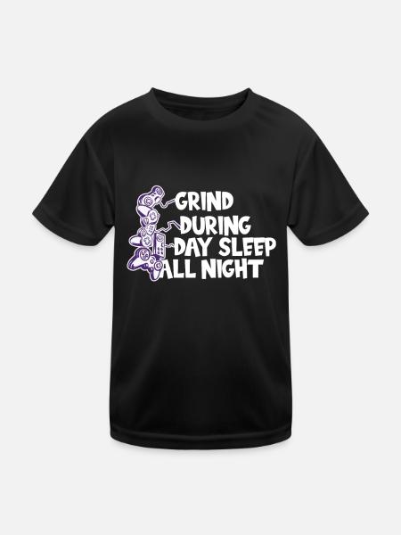 Gamer Gaming Regler - Kinder Funktions-T-Shirt - Schwarz - Vorne