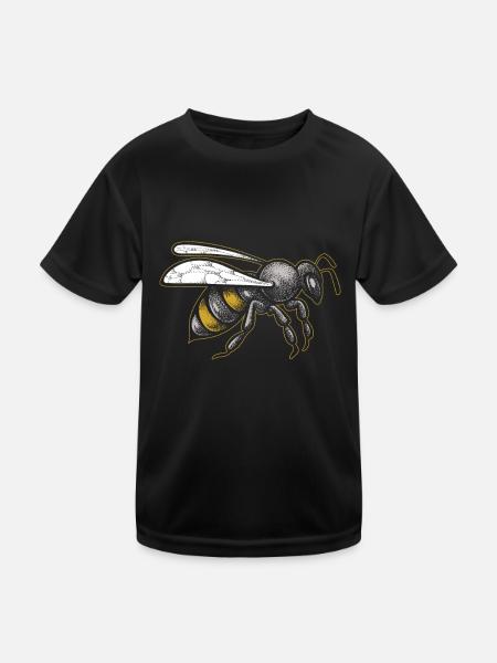 Imker Bienenzüchter Cool Beekeeper - Kinder Funktions-T-Shirt - Schwarz - Vorne