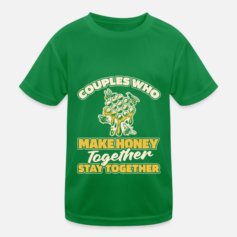 Imker Bienenzüchter Paar Kinder Funktions-T-Shirt