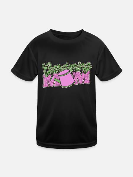 Hobbygärtner Garten Mutter Gärtnerische Mama - Kinder Funktions-T-Shirt - Schwarz - Vorne