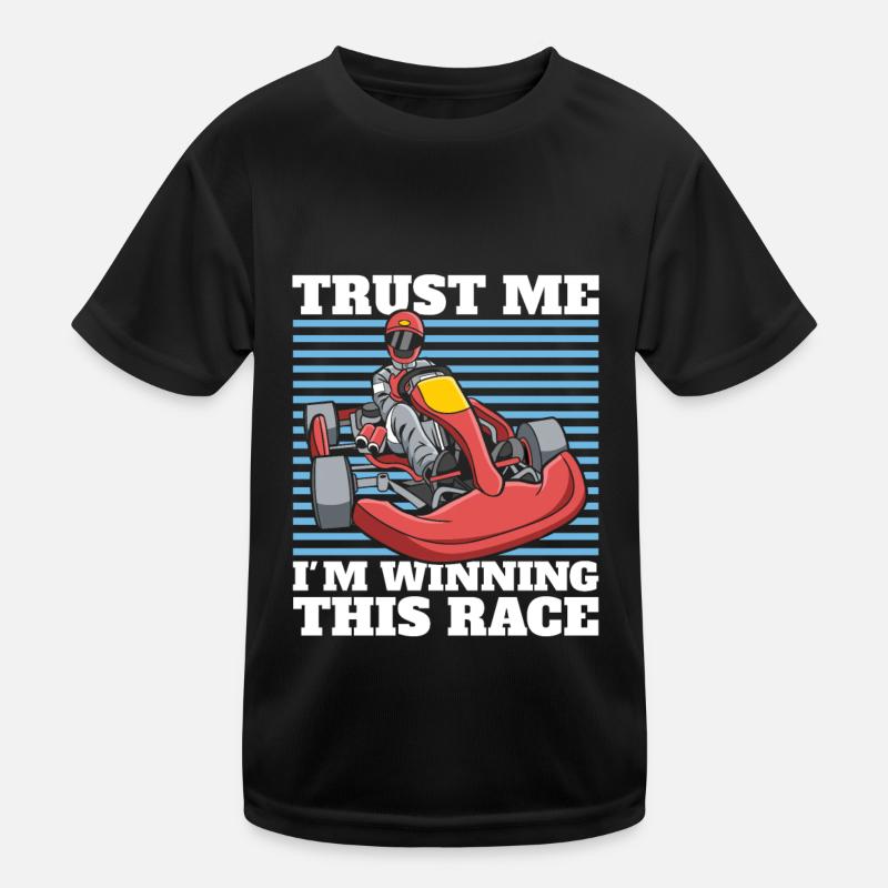 Go Kart Kartfahren Kartfahrer Gewinner Kinder Funktions-T-Shirt