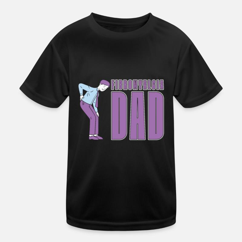 Fibromyalgie Rheuma Papa - Kinder Funktions-T-Shirt - Schwarz