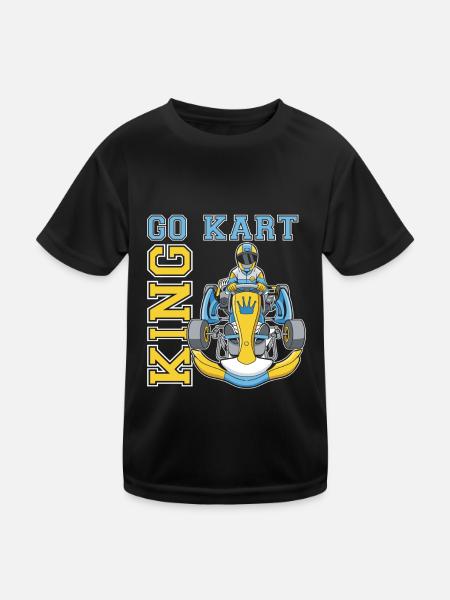 Go Kart Karting Kart Driver King - T-shirt sport Enfant - noir - Devant