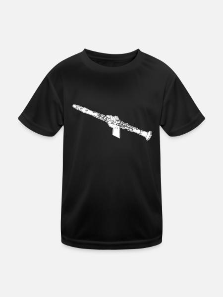 Clarinette fanfare clarinette - T-shirt sport Enfant - noir - Devant