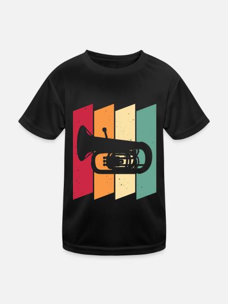 Fanfare Procession Tuba - Kids Functional T-Shirt - black - Front