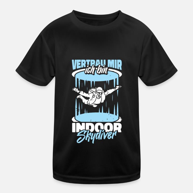 Indoor Skydiving Funny Kids Functional T-Shirt
