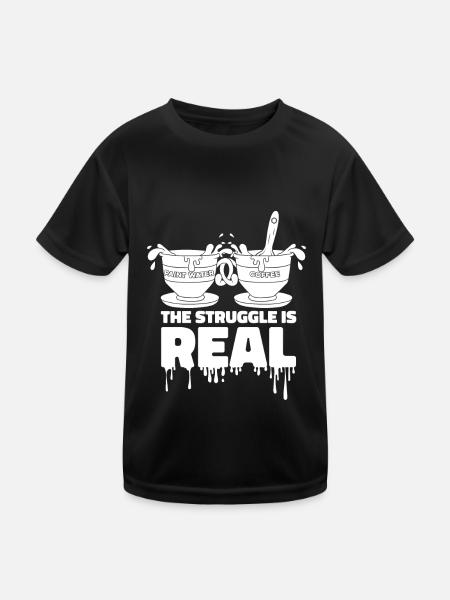 Painter Varnisher The Struggle Is Real - Kids Functional T-Shirt - black - Front