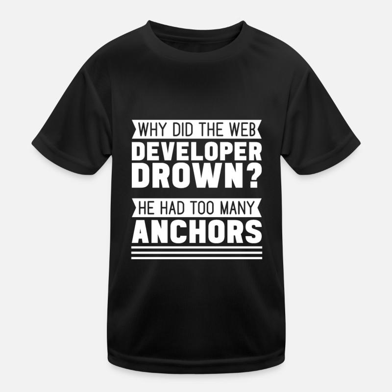 Développeur Web Développeur Web Drôle T-shirt sport Enfant