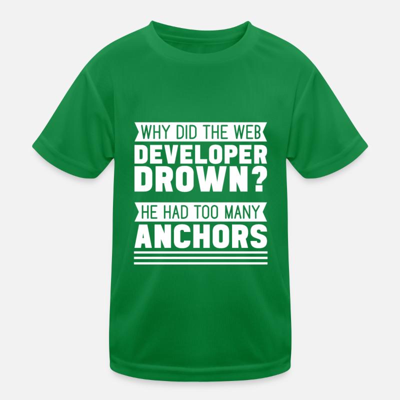 Web Developer Web Developer Funny Kids Functional T-Shirt