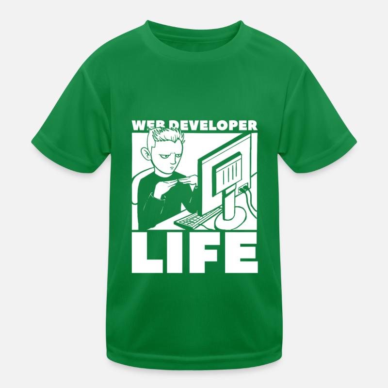 Web Developer Web Developer Life Kids Functional T-Shirt