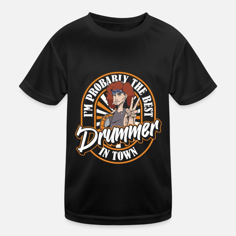Batterie Batteur Batteur T-shirt sport Enfant