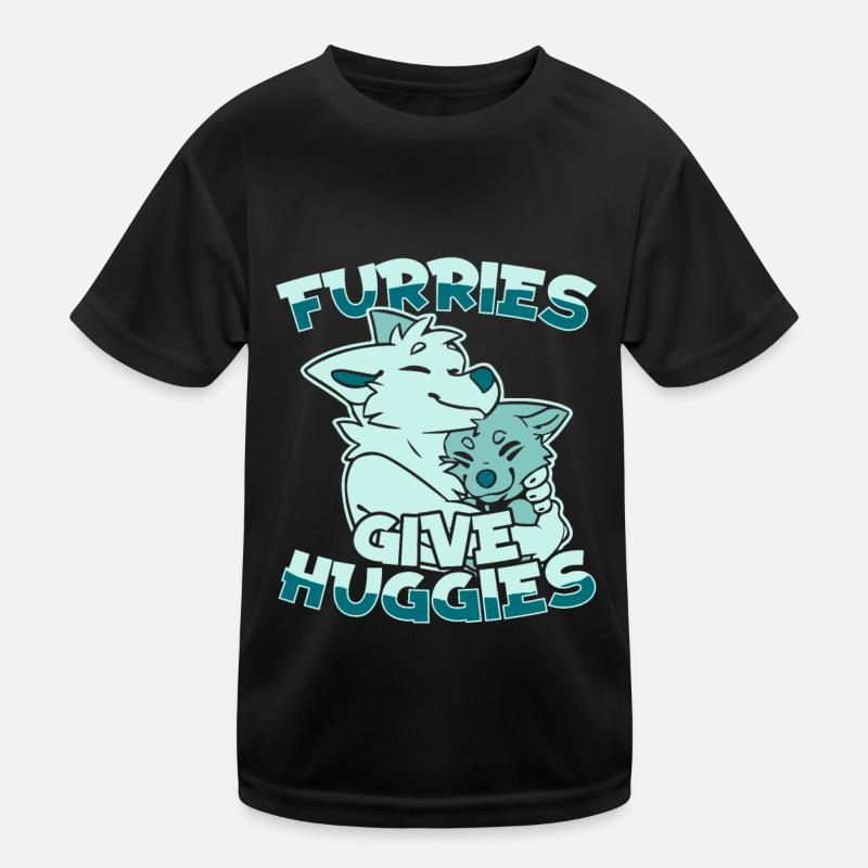 Furry Fandom Fursuits Hug Kids Functional T-Shirt