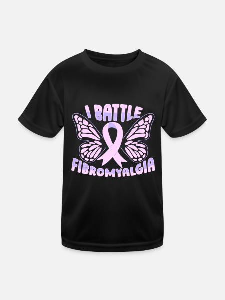 Fibromyalgie Rhumatisme - T-shirt sport Enfant - noir - Devant
