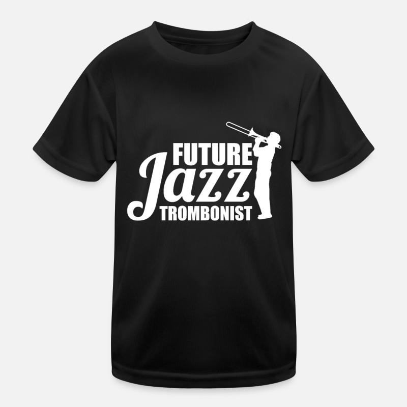 Jazz Musik Musiker Jazzposaune Kinder Funktions-T-Shirt