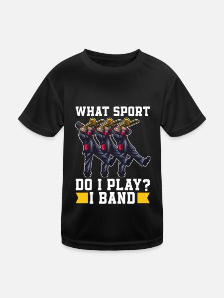Fanfahrzug Spielmannszug Lustig - Kids Functional T-Shirt - black - Front