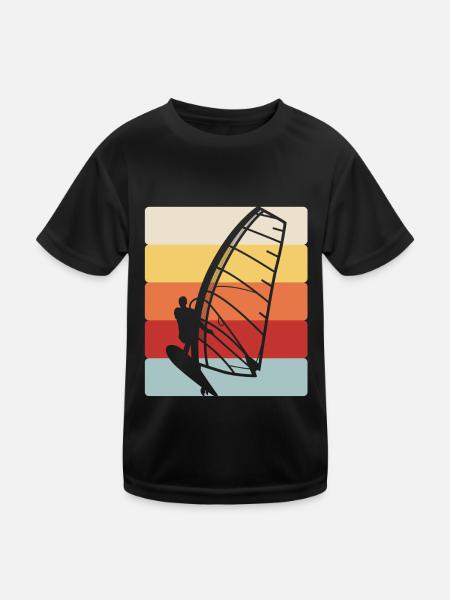 Wing Surf Wing Foil Cool Wing Surfing - T-shirt sport Enfant - noir - Devant