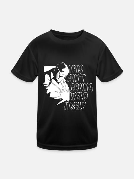 Schweißer Schlosser - Kinder Funktions-T-Shirt - Schwarz - Vorne