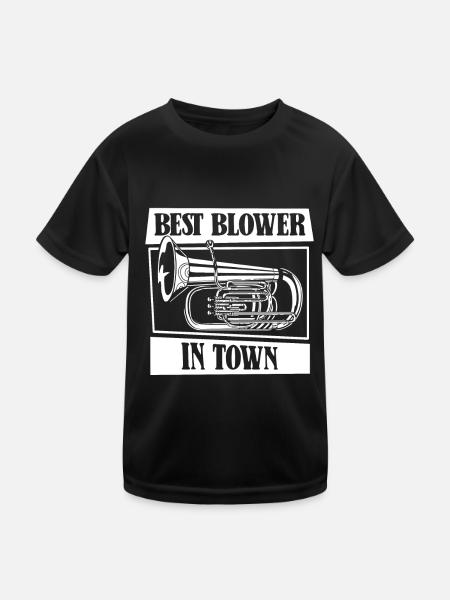 Fanfare procession tuba - Kids Functional T-Shirt - black - Front