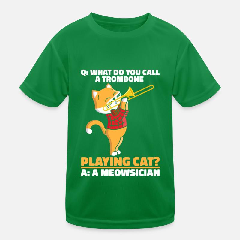 fanfare trombone cat brass band trombone T-shirt sport Enfant