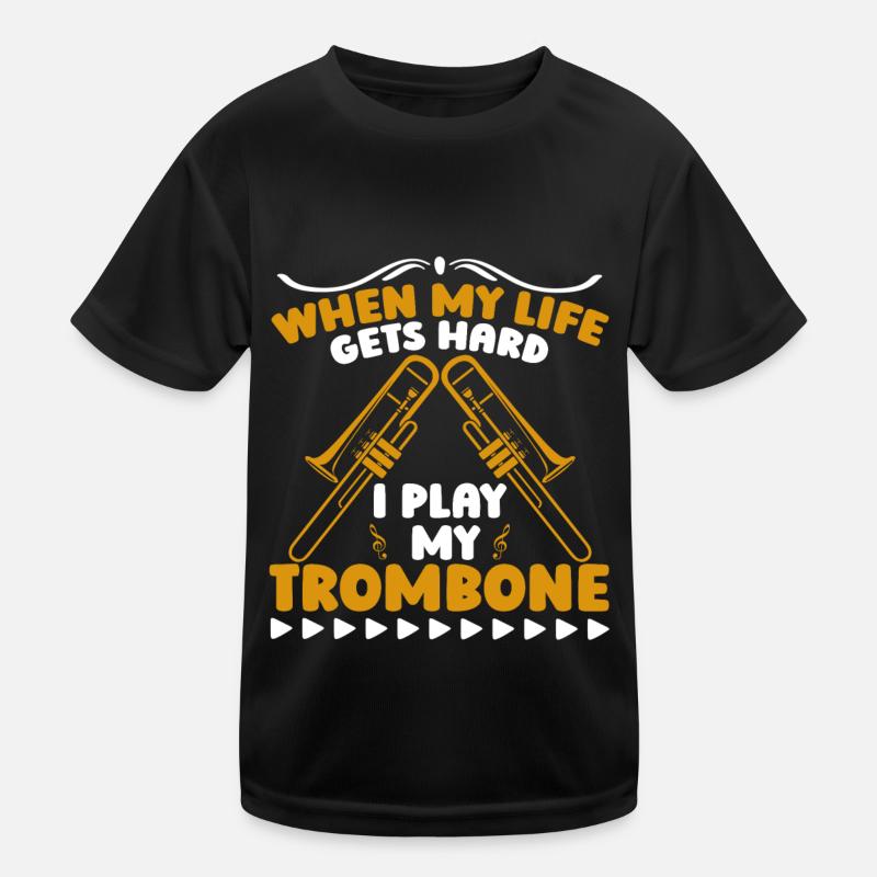 marching band, trombone, brass band, trombone Kids Functional T-Shirt