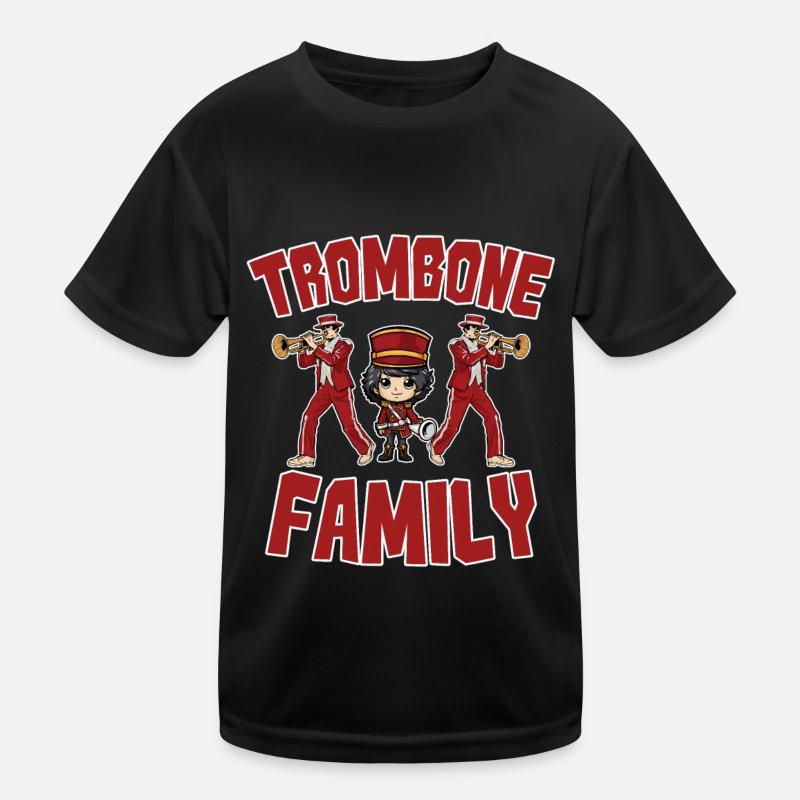 marching band, trombone, brass band, trombone Kids Functional T-Shirt