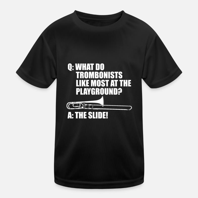 marching band, trombone, brass band, trombone Kids Functional T-Shirt