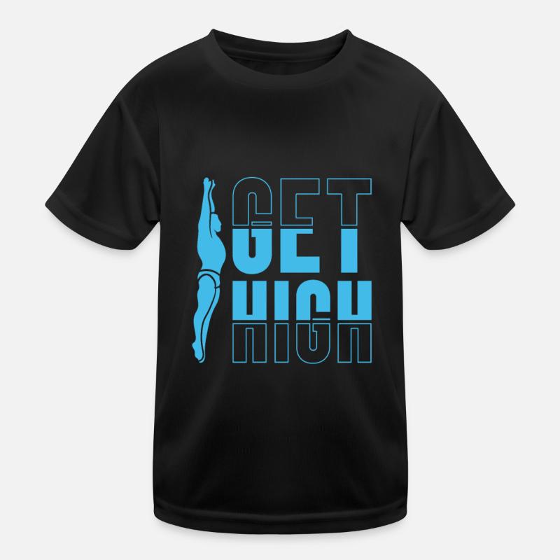 Turmspringen Turmspringer Sarkastisch Kinder Funktions-T-Shirt