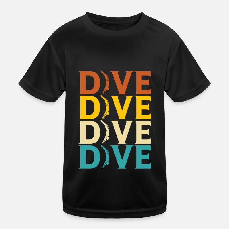 Diving Divers Kids Functional T-Shirt