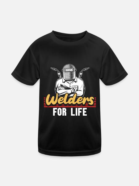 Welder Locksmith Retired welder - Kids Functional T-Shirt - black - Front