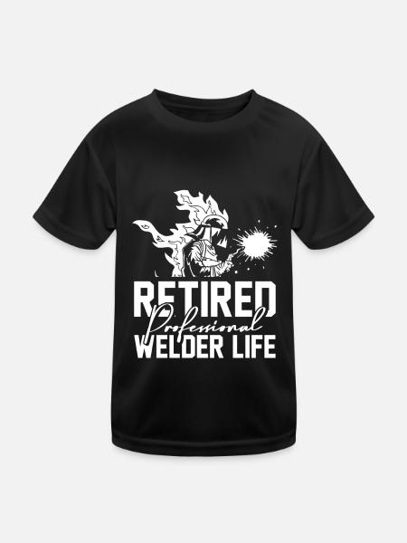 Schweißer Schlosser Gattin - Kinder Funktions-T-Shirt - Schwarz - Vorne