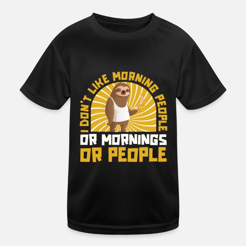 Faultier Witzig Kinder Funktions-T-Shirt