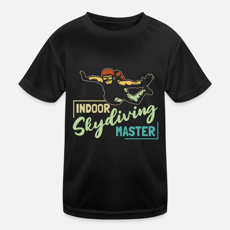 Indoor Skydiving Master Kids Functional T-Shirt