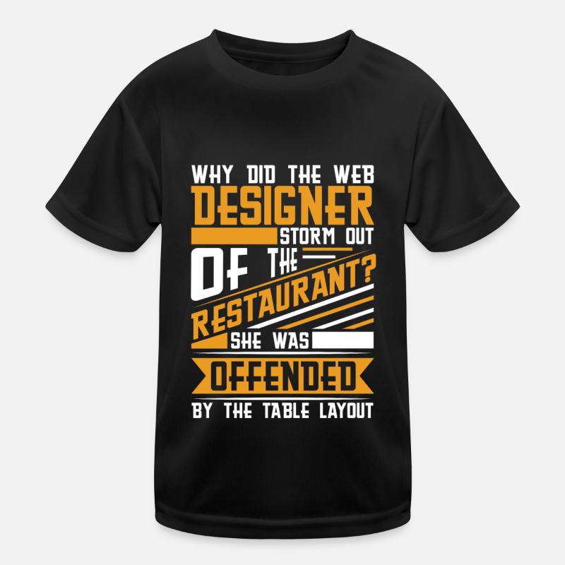 Web Entwickler Webdeveloper Witzig - Kinder Funktions-T-Shirt - Schwarz