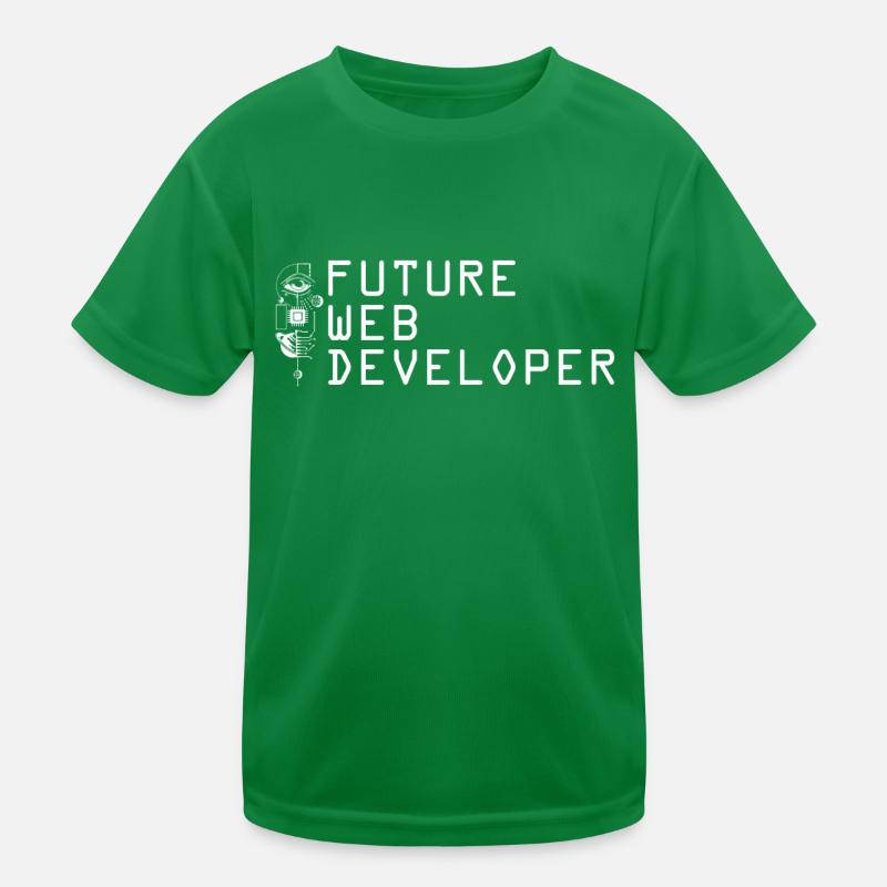 Web Entwickler Webdeveloper Zukunft Kinder Funktions-T-Shirt