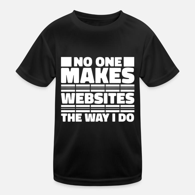 Web Entwickler Webdeveloper Witzig - Kinder Funktions-T-Shirt - Schwarz