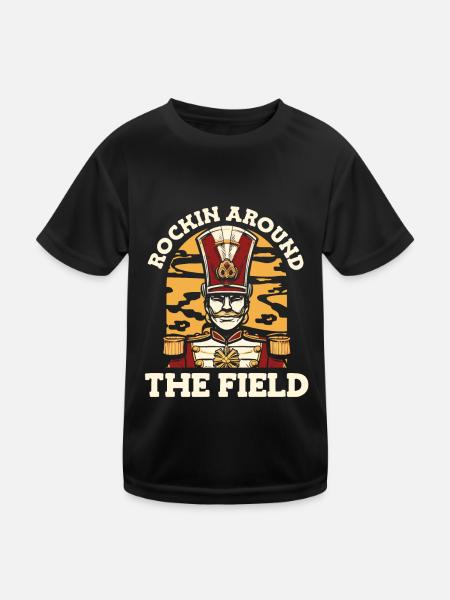 Fanfahrzug Spielmannzug Witzig - Kids Functional T-Shirt - black - Front