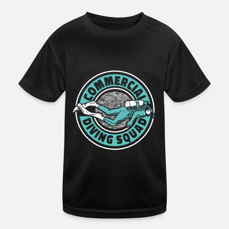 Diving Diver Commercial Diving Kids Functional T-Shirt