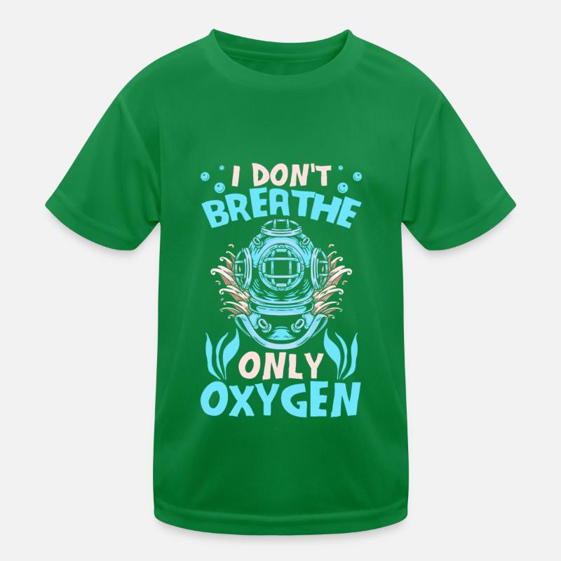 Diving Diver Oxygen Kids Functional T-Shirt