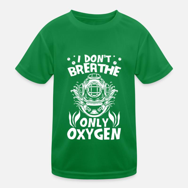 Diving Diver Oxygen Kids Functional T-Shirt