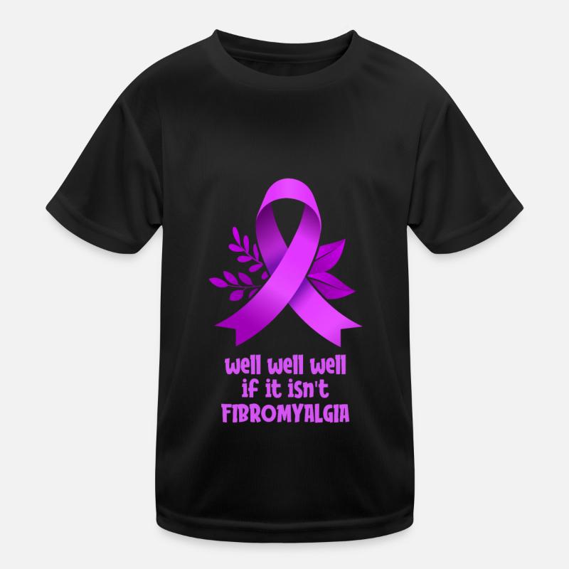 Fibromyalgie Rheuma Niedlich - Kinder Funktions-T-Shirt - Schwarz